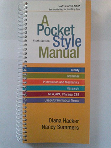 9781457602399: A Pocket Style Manual - Instructor's Edition (Sixth Edition)