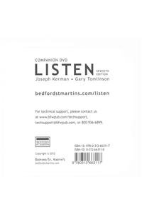MusicClass Listen 7e & Companion DVD for Listen (9781457603310) by Kerman, Joseph; Tomlinson, Gary