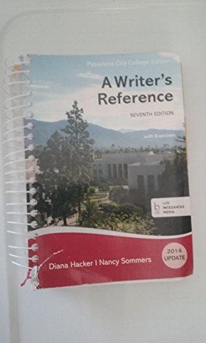 Stock image for A Writer's Reference 7th Edition (Pasadena City College Edition) for sale by Better World Books