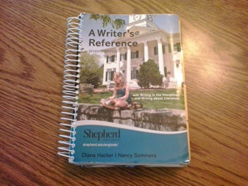 Stock image for By Diana Hacker A Writer's Reference with Writing in the Disciplines and Portfolio Keeping (7th Edition) - Custom fo (7th) [Spiral-bound] for sale by Wonder Book