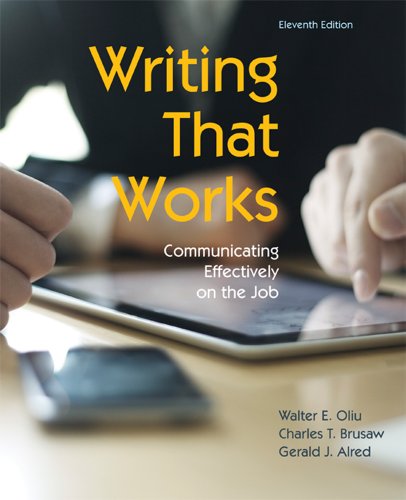 Beispielbild fr Writing That Works: Communicating Effectively on the Job, 11th Edition zum Verkauf von BooksRun