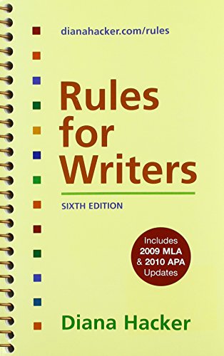 9781457614620: Rules for Writers Research Pack: Includes 2009 Mla & 2010 2010 Pap Updates