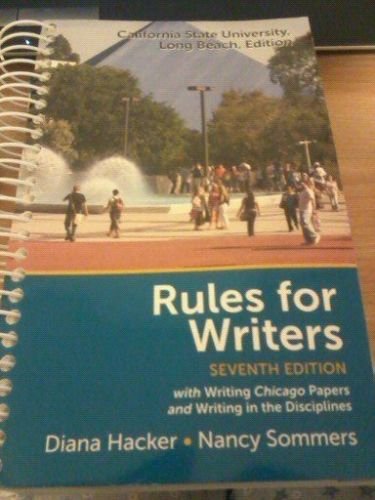 9781457620355: Rules for Writers CSULB Edition