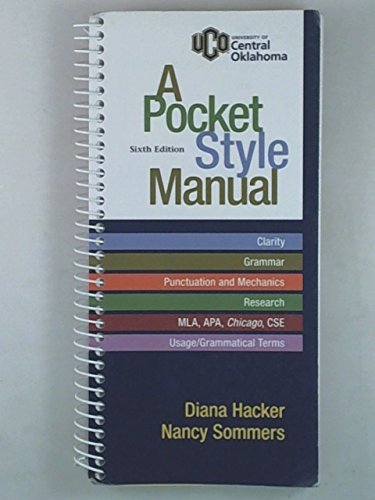 9781457628689: A Pocket Style Manual UCO Custom Edition