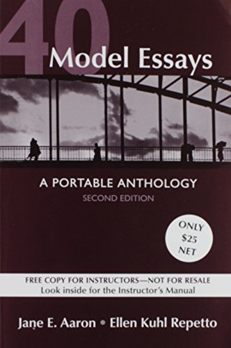 Stock image for 40 Model Essays: A Portable Anthology Second Edition for sale by SecondSale