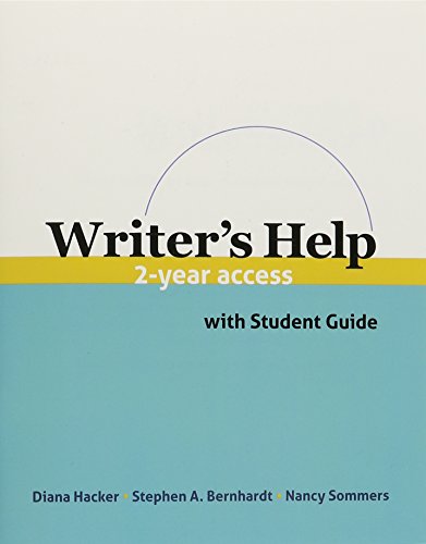 Writer's Help (Two Year Access Card) & WritingClass (Access Card Solo) (9781457634956) by Hacker, Diana; Sommers, Nancy; Bernhardt, Stephen A.
