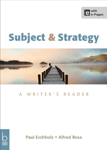 Stock image for Subject and Strategy : A Writer's Reader for sale by Better World Books