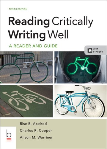 Beispielbild fr Reading Critically, Writing Well zum Verkauf von ThriftBooks-Atlanta