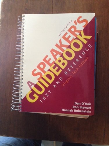 Beispielbild fr A Speaker's Guidebook (VT edition, Book Only) zum Verkauf von BookHolders