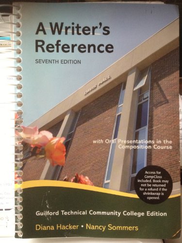 9781457639678: A Writer's Reference [7 E] (Guilford Technical Community College)