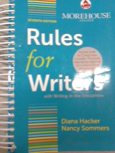Rules for Writers (Morehouse College) (9781457640100) by Diana Hacker