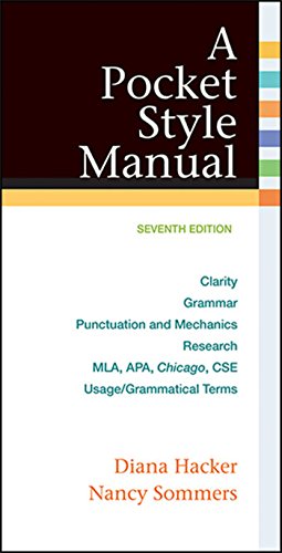 Stock image for Bedford, Freeman & Worth Higher Education Publishers: A Pocket Style Manual 2016 MLA Update, Seventh Edition: Clarity, Grammar, Punctuation And Mechanics, Research, MLA, APA, Chicago, CSE Usage, Grammatical Terms (2015 Copyright) for sale by ~Bookworksonline~