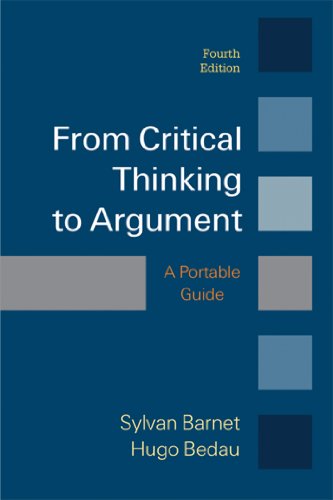 Beispielbild fr From Critical Thinking to Argument zum Verkauf von SecondSale