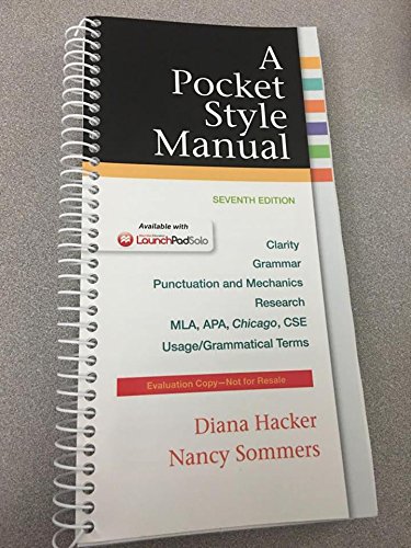 Beispielbild fr A Pocket Style Manual zum Verkauf von Better World Books