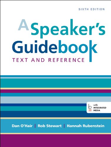 Imagen de archivo de A Speaker's Guidebook: Text and Reference a la venta por BooksRun