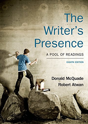 Stock image for The Writer's Presence: A Pool of Readings for sale by BooksRun