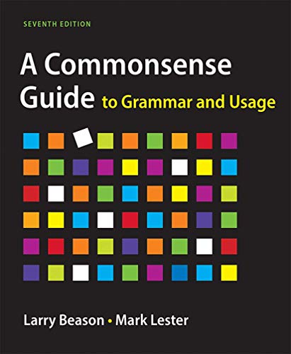 Beispielbild fr A Commonsense Guide to Grammar and Usage zum Verkauf von BooksRun