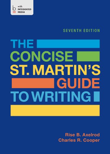 Imagen de archivo de The Concise St. Martin's Guide to Writing a la venta por BooksRun