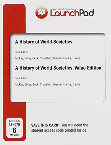 Imagen de archivo de LaunchPad for A History of World Societies and A History of World Societies Value Edition (1-Term Access): To 1600 a la venta por Irish Booksellers