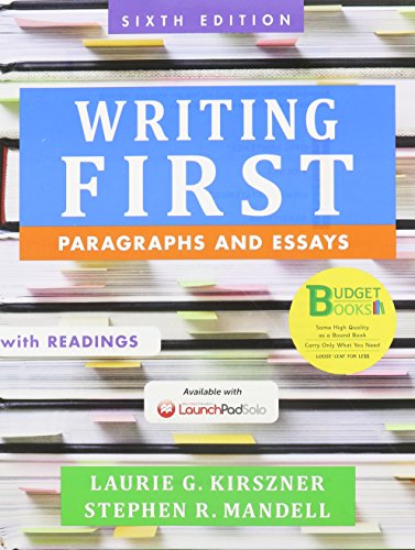 Immagine dell'editore per Version for Writing First Readings Paragraphs and Essays [] Kirszner, Laurie G. and Mandell, Stephen R. venduto da College Campus