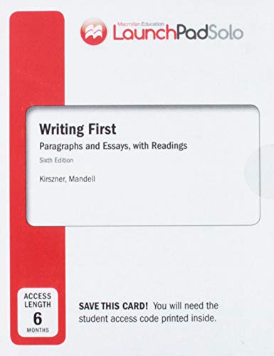 Immagine dell'editore per LaunchPad Solo for Writing First with Readings (Six Month Access): Paragraphs and Essays venduto da Textbooks_Source