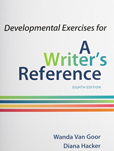 Beispielbild fr Developmental Exercises for a Writer's Reference: zum Verkauf von TextbookRush