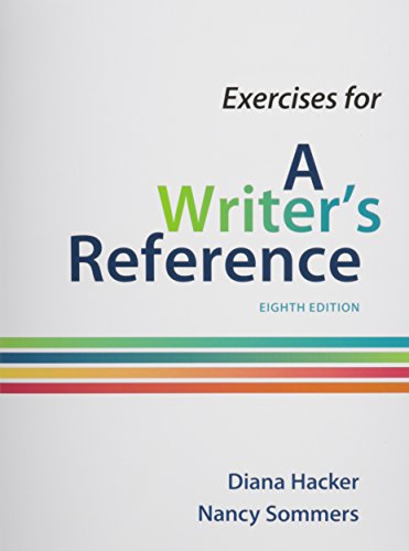 Imagen de archivo de Exercises for a Writer's Reference, Large Format a la venta por Better World Books