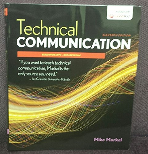 Imagen de archivo de Technical Communication (evaluation copy) a la venta por Better World Books