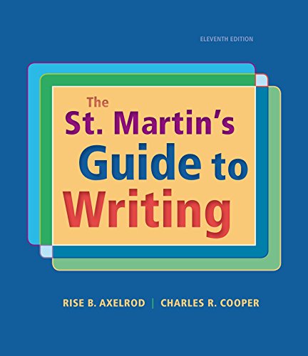 9781457698484: The St. Martin's Guide to Writing