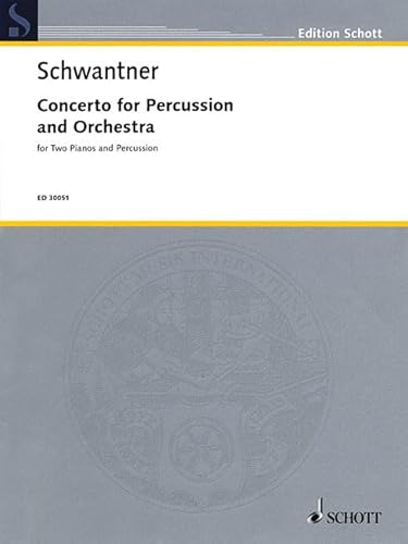 9781458411648: Concerto for Percussion and Orchestra: For Two Pianos and Percussion: for percussion and orchestra. 2 pianos and percussion. Rduction pour piano.