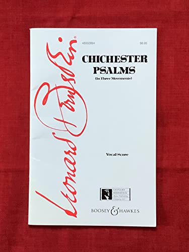 9781458415820: Chichester Psalms: In three movements. boy soloist, mixed choir (SATB) and orchestra, or soprano, mixed choir (SATB), harp, organ and percussion. Rduction pour piano.