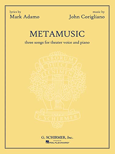 Imagen de archivo de John Corigliano: Metamusic - Three Songs For Theater Voice And Piano a la venta por Learnearly Books