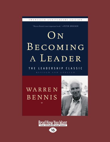 Imagen de archivo de On Becoming a Leader a la venta por dsmbooks