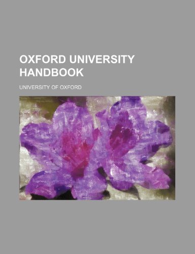 Oxford University Handbook (9781458895172) by Oxford, University Of