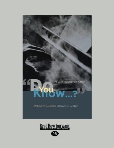 Stock image for Do You Know.?": The Jazz Repertoire in Action for sale by Revaluation Books