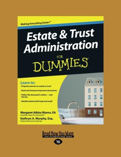 Imagen de archivo de Estate Trust Administration for Dummies a la venta por Books of the Smoky Mountains