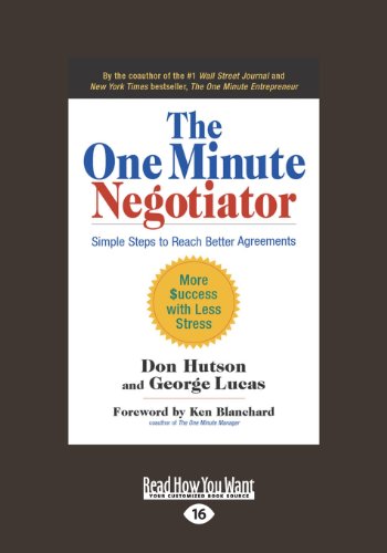 Stock image for The One Minute Negotiator Simp for sale by SecondSale