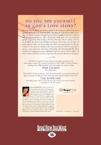 What the Bible Is All About for Women: A Book of 66 Devotions (9781459639478) by Harper, Lisa