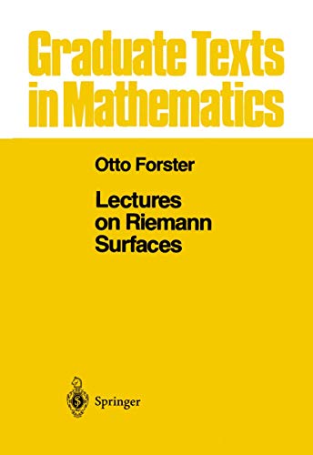 9781461259633: Lectures on Riemann Surfaces: 81 (Graduate Texts in Mathematics)