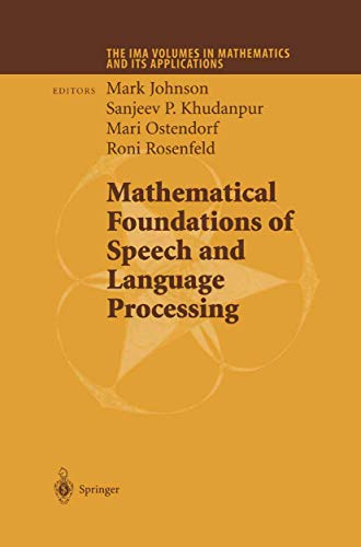 9781461264842: Mathematical Foundations of Speech and Language Processing