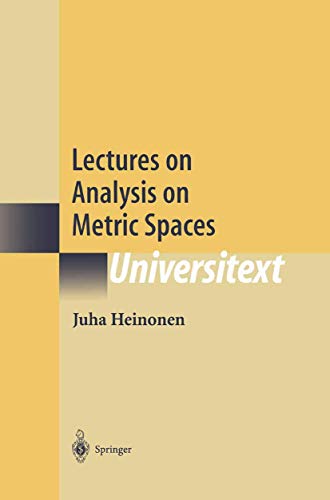 9781461265252: Lectures on Analysis on Metric Spaces (Universitext)