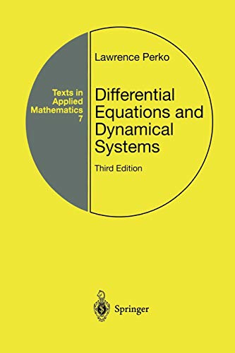 Imagen de archivo de Differential Equations and Dynamical Systems (Texts in Applied Mathematics, 7) a la venta por Byrd Books