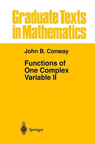 9781461269113: Functions of One Complex Variable II: 159 (Graduate Texts in Mathematics)