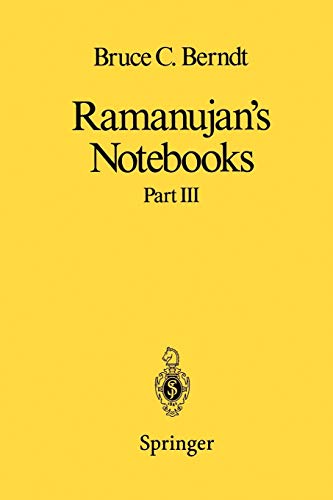 9781461269632: Ramanujan's Notebooks: Part III