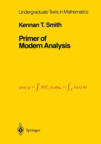 9781461270218: Primer of Modern Analysis: Directions for Knowing All Dark Things, Rhind Papyrus, 1800 B.C. (Undergraduate Texts in Mathematics)