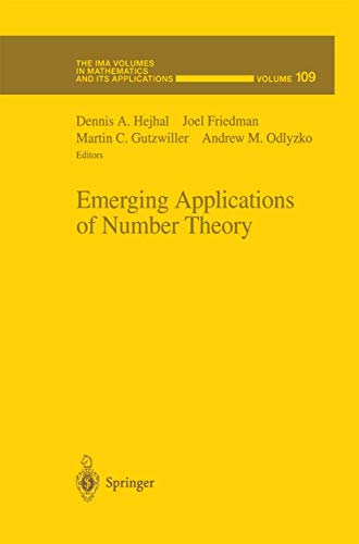 Stock image for Emerging Applications of Number Theory (The IMA Volumes in Mathematics and its Applications) for sale by Revaluation Books