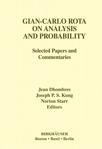 9781461274025: Gian-Carlo Rota on Analysis and Probability: Selected Papers and Commentaries