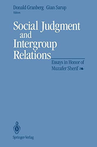 Immagine dell'editore per Social Judgment and Intergroup Relations: Essays in Honor of Muzafer Sherif venduto da Chiron Media