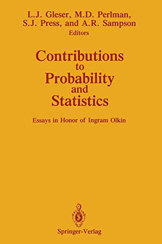 Beispielbild fr Contributions to Probability and Statistics: Essays in Honor of Ingram Olkin zum Verkauf von Revaluation Books