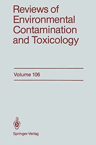 9781461284024: Reviews of Environmental Contamination and Toxicology: 106